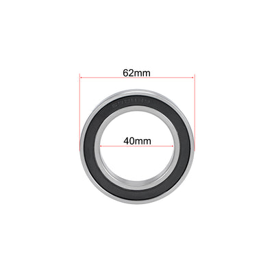 Harfington Uxcell Deep Groove Ball Bearings Thin Section Double Sealed Chrome Steel Bearings