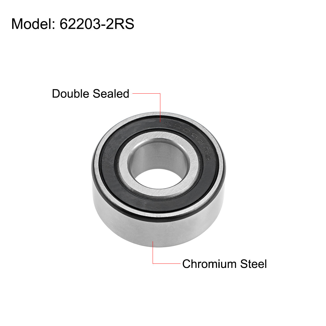 uxcell Uxcell Deep Groove Ball Bearings Double Sealed Chrome Steel