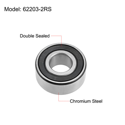 Harfington Uxcell Deep Groove Ball Bearings Double Sealed Chrome Steel