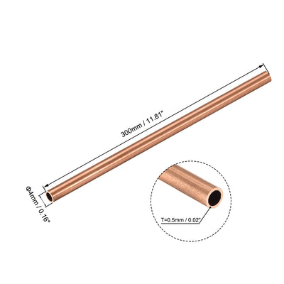 Harfington Uxcell Copper Round Tube Straight Pipe Tubing