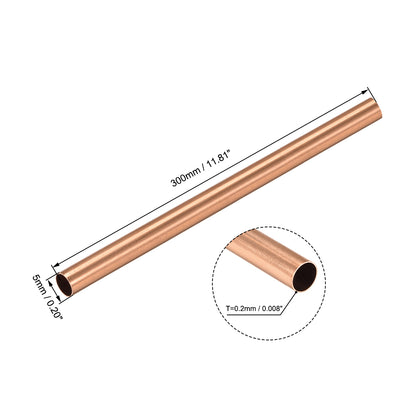 Harfington Uxcell Copper Round Tube Seamless Pipe Tubing