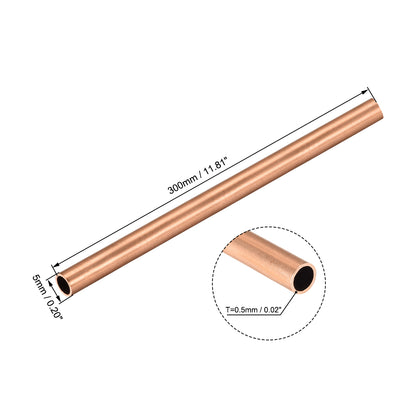 Harfington Uxcell Copper Round Tube Straight Pipe Tubing