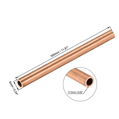 Harfington Uxcell Copper Round Tube Seamless Pipe Tubing