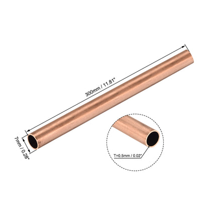 Harfington Uxcell Copper Round Tube Seamless Pipe Tubing