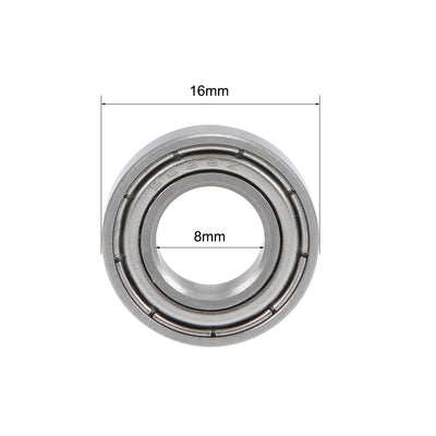 Harfington Uxcell Deep Groove Ball Bearings Thin Section Double Shield Stainless Steel