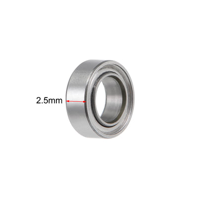 Harfington Uxcell Miniature Deep Groove Ball Bearings Double Shielded Stainless Steel