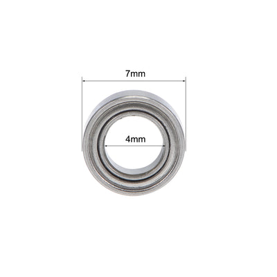 Harfington Uxcell Miniature Deep Groove Ball Bearings Double Shielded Stainless Steel