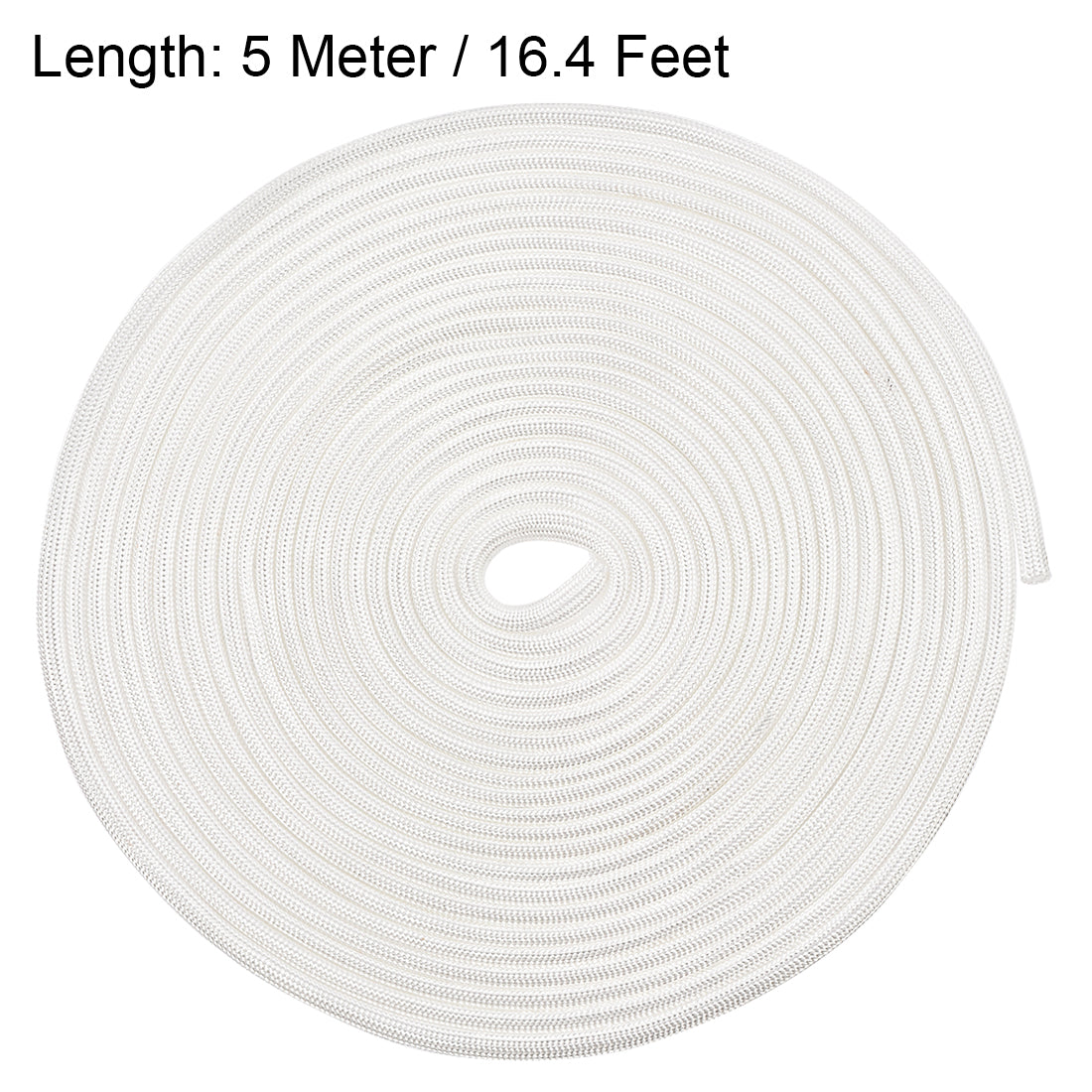 uxcell Uxcell Insulation Cable Protector, 16.4Ft-3mm High TEMP Fiberglass Sleeve White