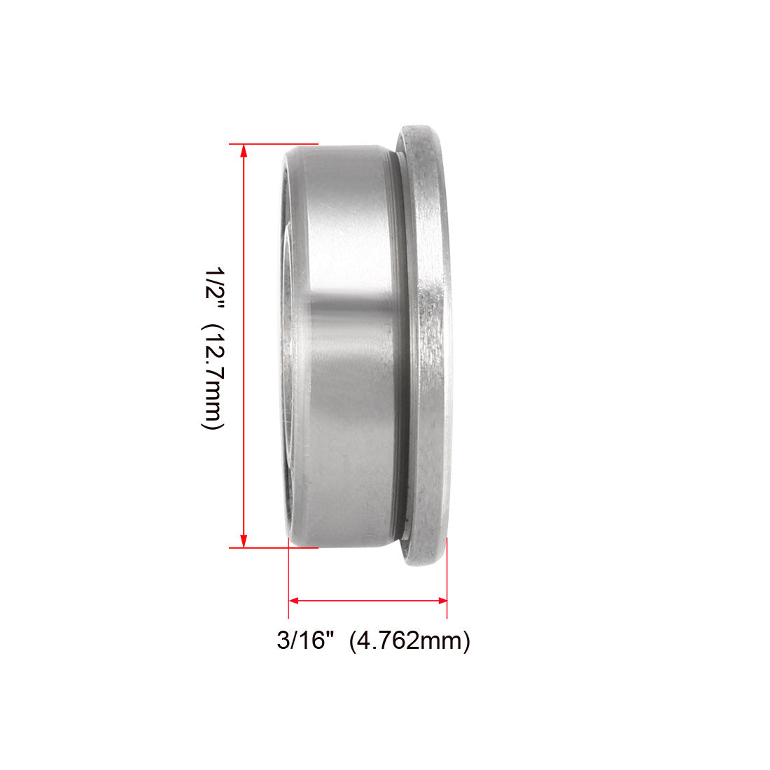 uxcell Uxcell 10Stk.FR188ZZ Flanschkugellager 1/4" x 1/2" x 3/16" Doppelt abgeschirmt (GCr15)