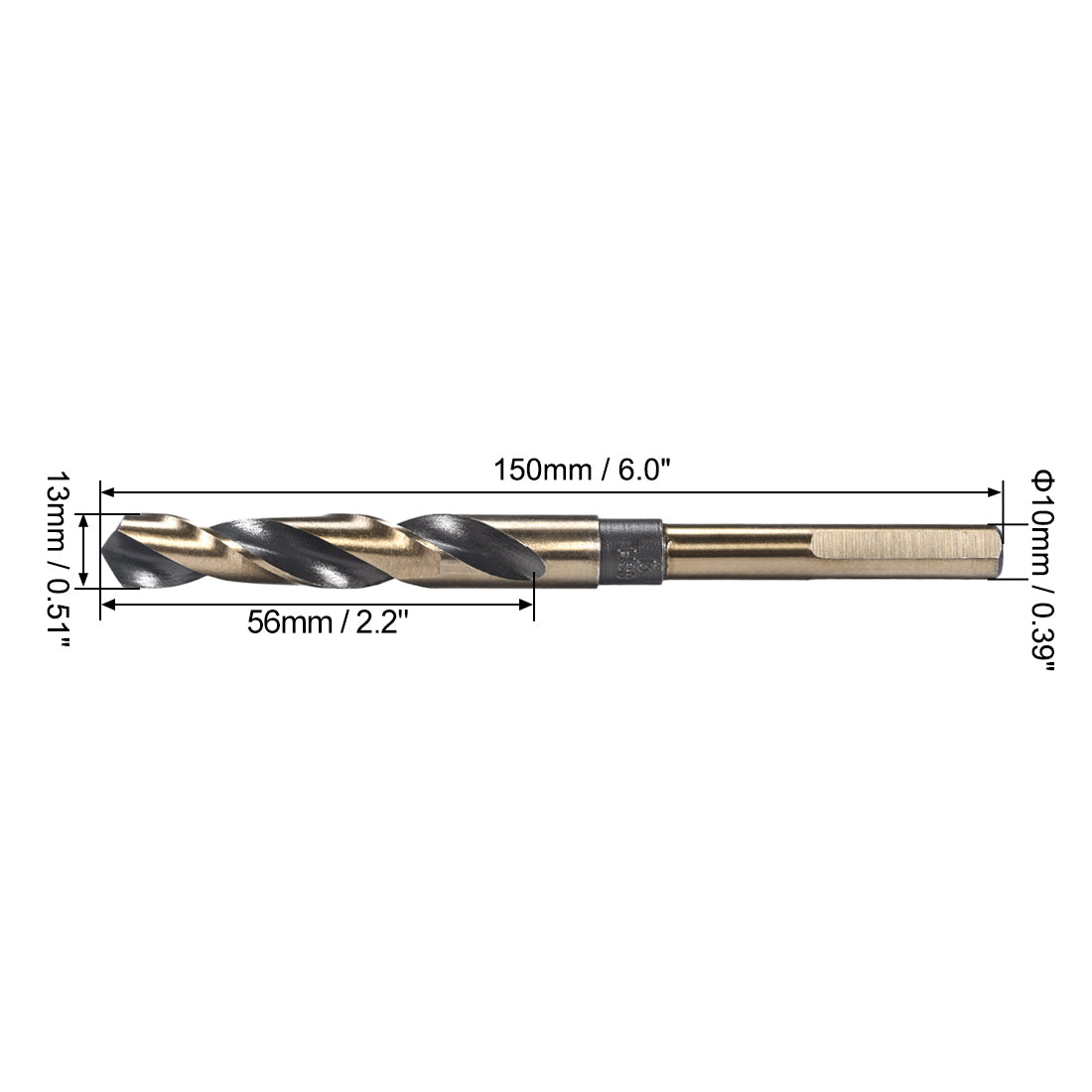 uxcell Uxcell Reduced Shank Twist Drill Bits HSS 4341