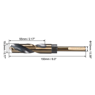 Harfington Uxcell Reduced Shank Twist Drill Bits HSS 4341