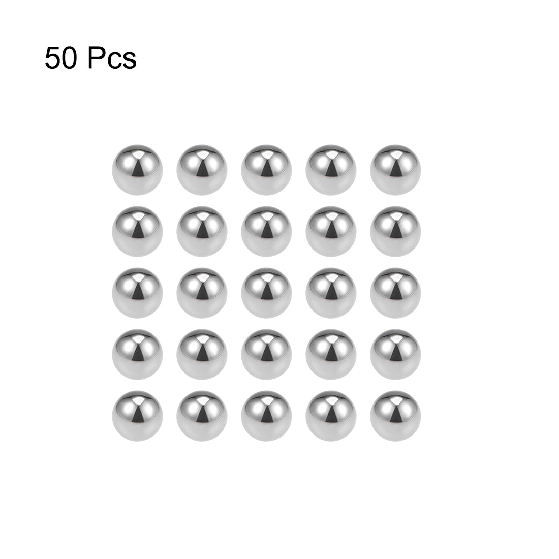 uxcell Uxcell Precision Balls 17/64" Solid Chrome Steel G10 for Ball Bearing Wheel 50pcs