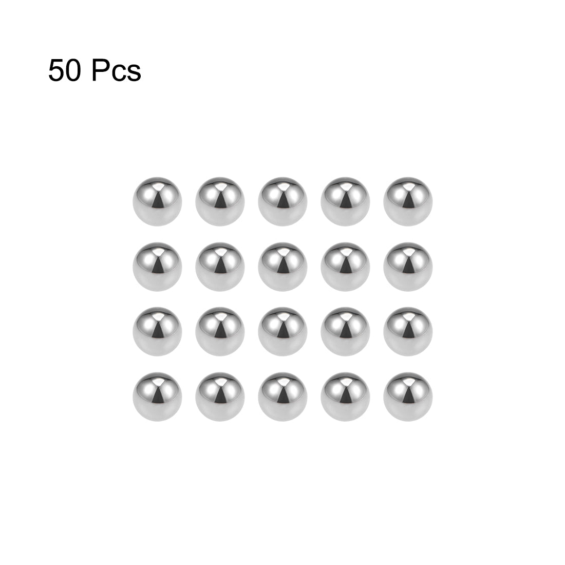 uxcell Uxcell Precision Balls 17/64" Solid Chrome Steel G10 for Ball Bearing Wheel 50pcs