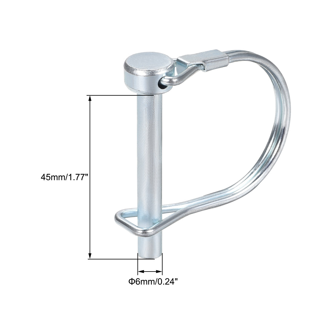 uxcell Uxcell Shaft Locking Pin 6mmx45mm Coupler Pin for Farm Trailers Lawn Arch