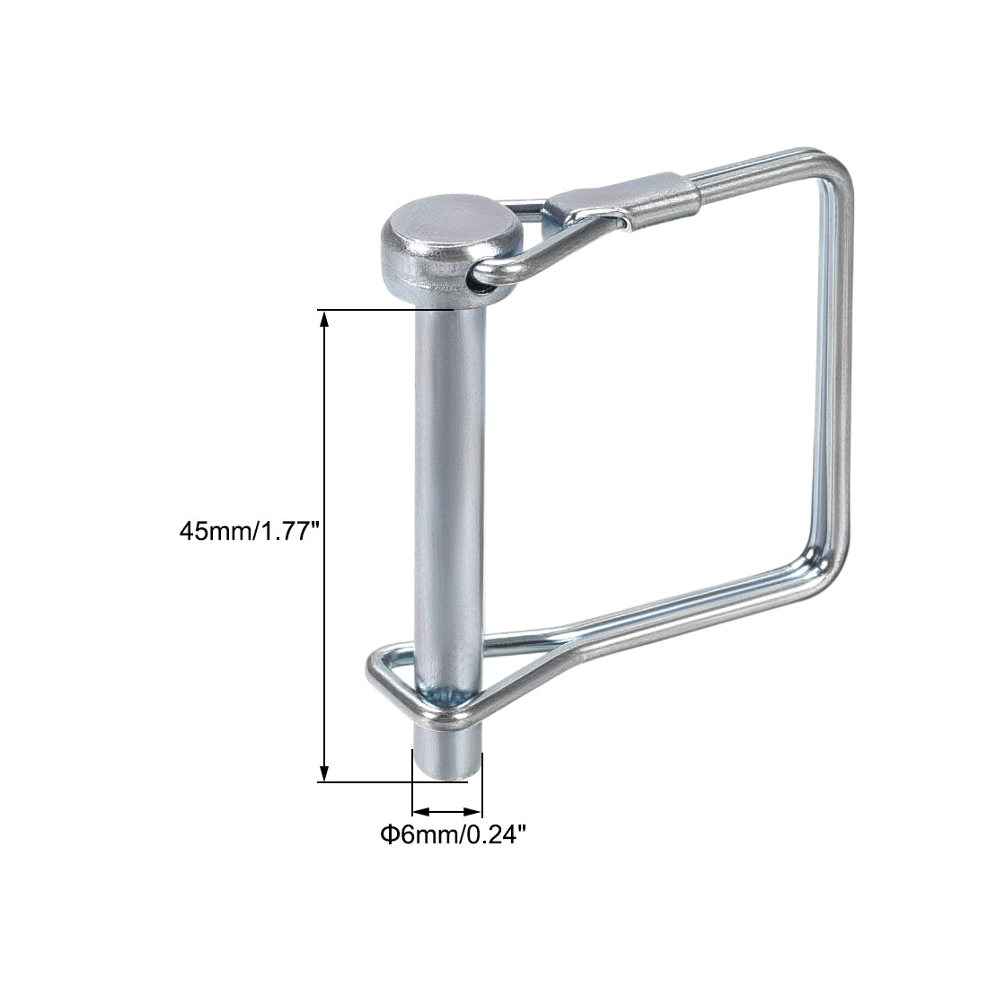 uxcell Uxcell Shaft Locking Pin 6mmx45mm Coupler Pin for Farm Trailers Lawn Square