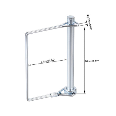 Harfington Uxcell Welle quadratischer Sperrstift Koppler Stifte für Anhänger Wagen Bauernhof Rasen Garten 8mm x 85mm