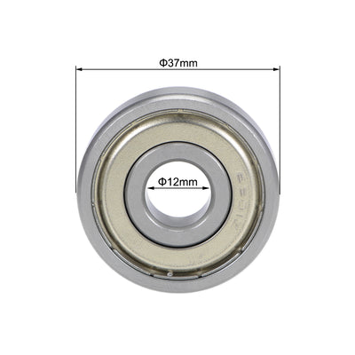 Harfington Uxcell Deep Groove Ball Bearings Metric Double Shield Chrome Steel Roller P0 Z2