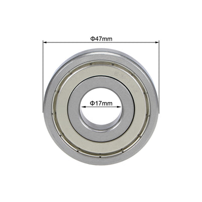 Harfington Uxcell Deep Groove Ball Bearings Metric Double Shield Chrome Steel P0 Z2