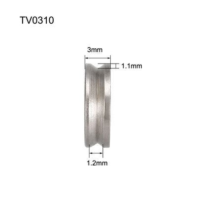 Harfington Uxcell 10St Tiefe V Rillenkugellager TV0310 Einseitig Abgedichtet (GCr15) Chromstahl Lager 3x10x3mm