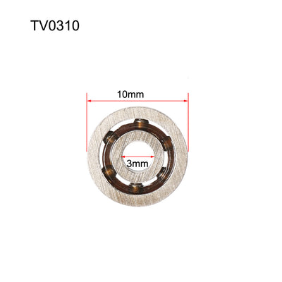 Harfington Uxcell 10St Tiefe V Rillenkugellager TV0310 Einseitig Abgedichtet (GCr15) Chromstahl Lager 3x10x3mm