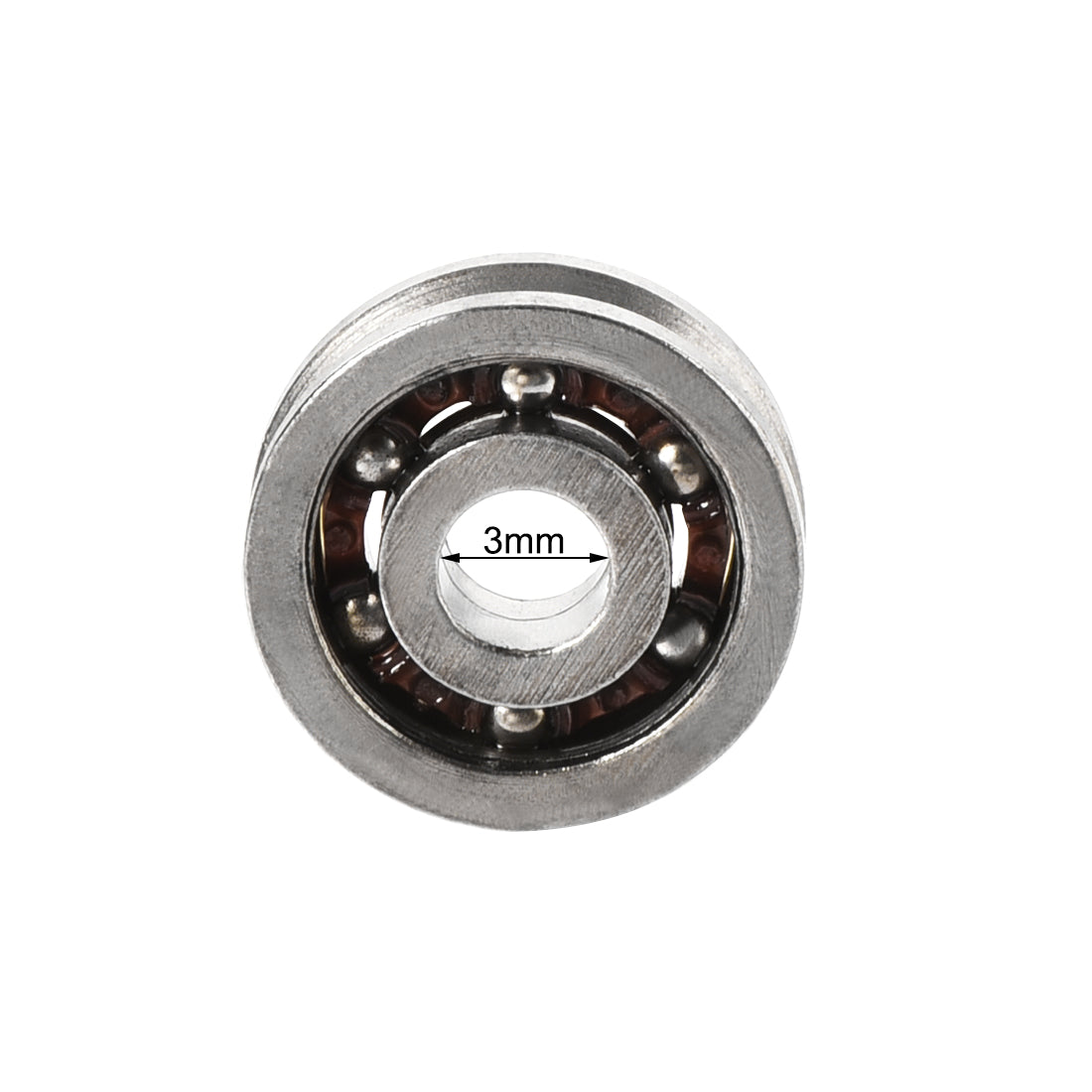 uxcell Uxcell 603VV Miniature Deep V Groove Guide Ball Bearings 3x10x3mm Double Metal Shielded (GCr15) Chrome Steel Bearings 2pcs