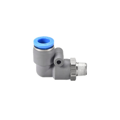 Harfington Elbow Push to Connect Air Fittings Male Thread Pneumatic Quick Release Connectors