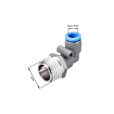 Harfington Elbow Push to Connect Air Fittings Tube Male Thread