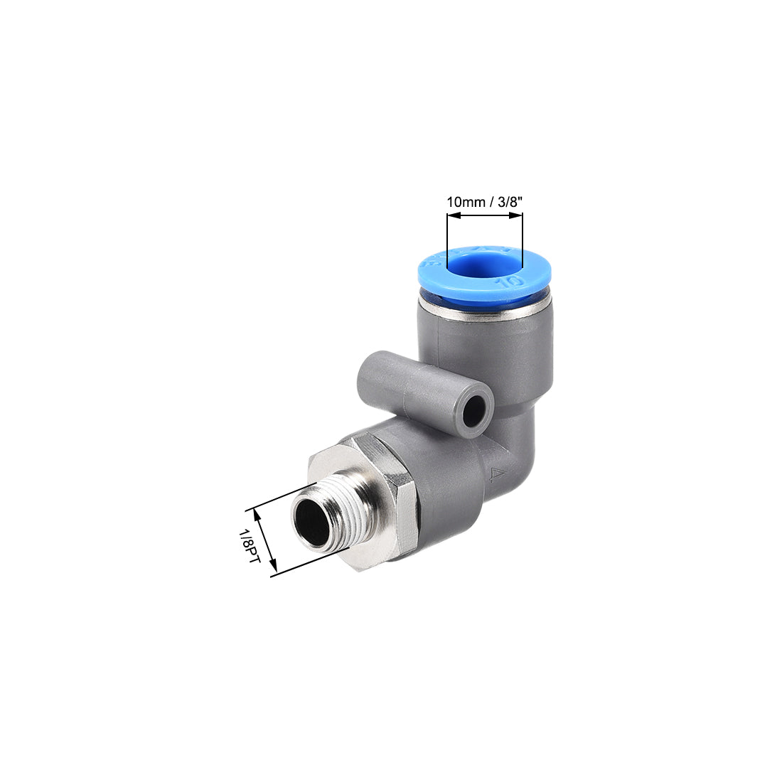 Harfington Elbow Push to Connect Air Fittings Male Thread Pneumatic Quick Release Connectors