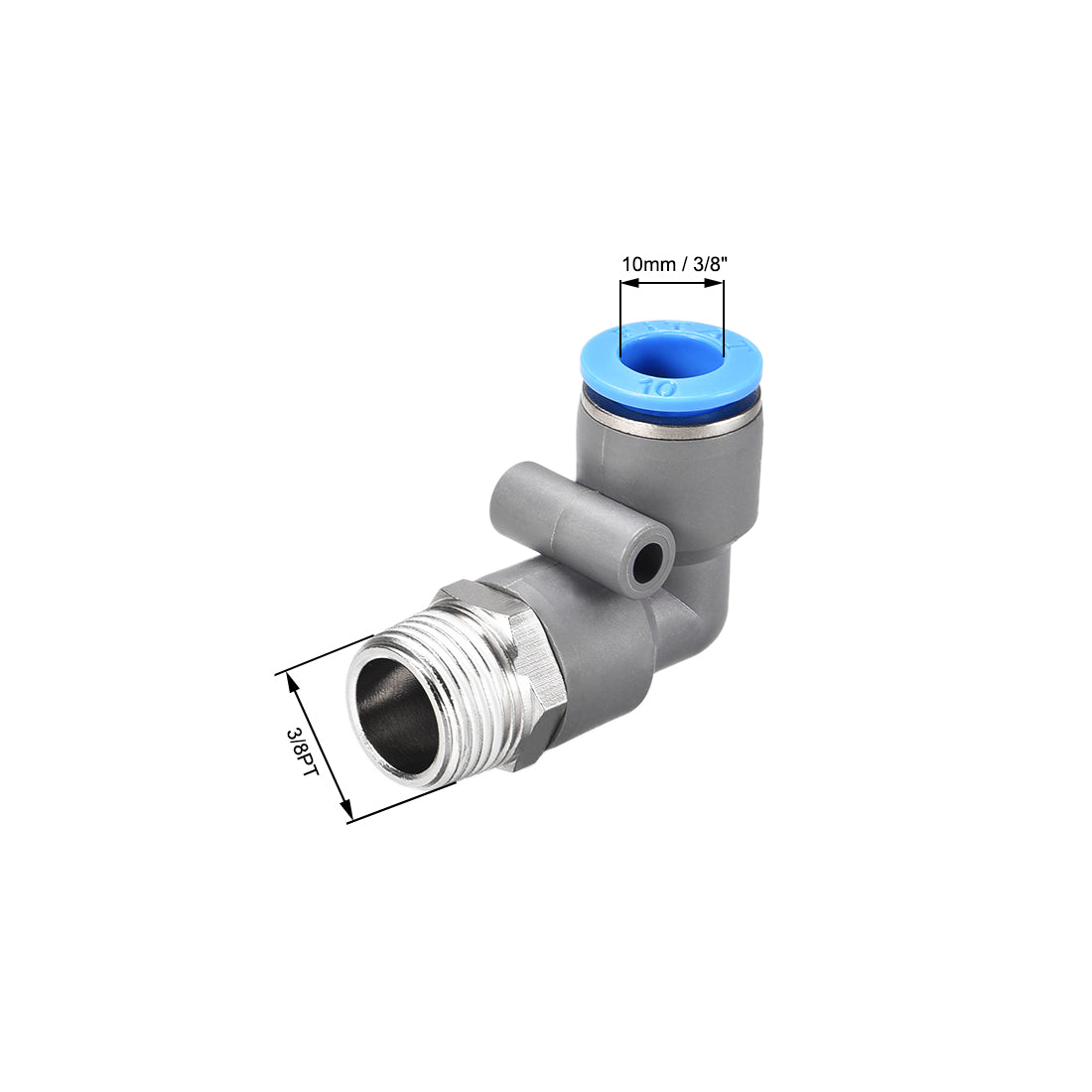 Harfington Elbow Push to Connect Air Fittings, Male Thread Pneumatic Quick Release Connectors