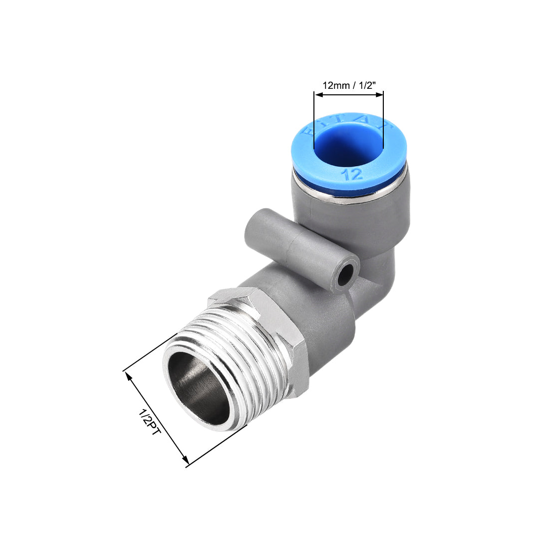 Harfington Elbow Push to Connect Air Fittings Tube Male Thread