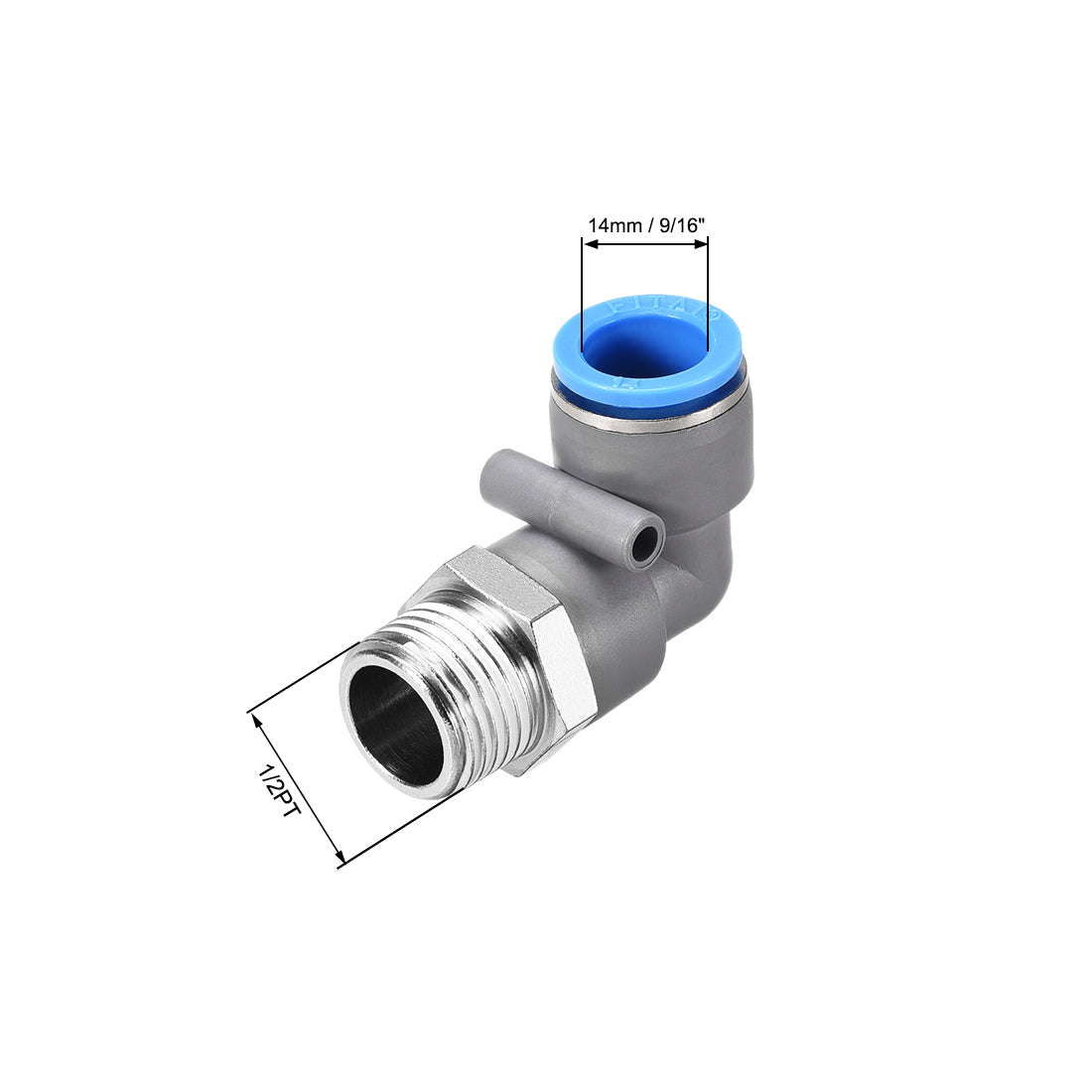 Harfington Elbow Push to Connect Air Fittings Tube Male Thread