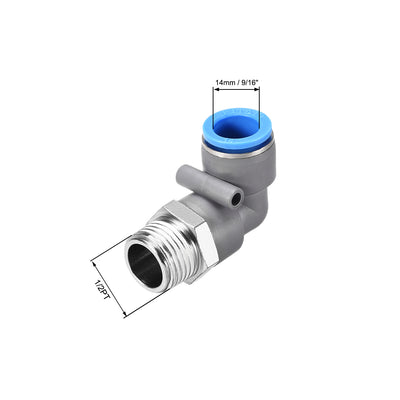 Harfington Elbow Push to Connect Air Fittings Tube Male Thread