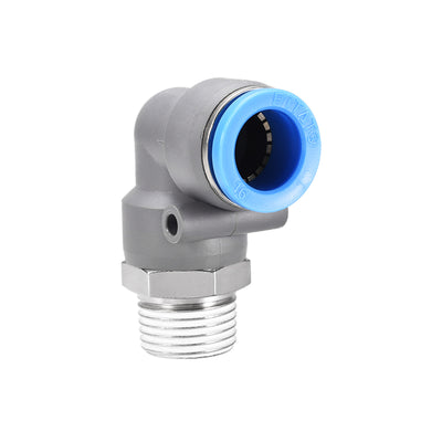 Harfington Elbow Push to Connect Air Fittings Tube Male Thread