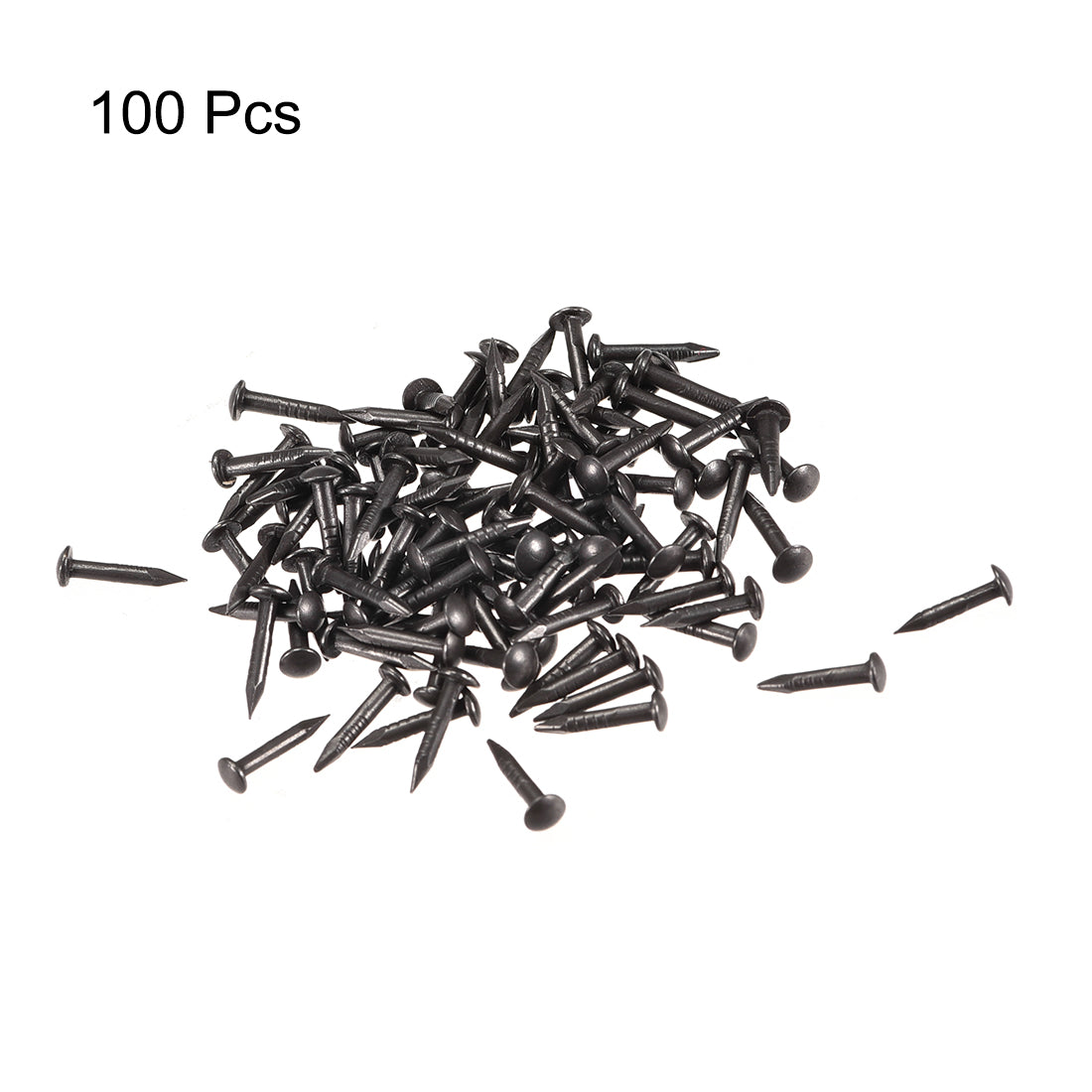 uxcell Uxcell Tiny Nails 1.2mmX8mm for DIY Decorative Pictures Wooden Boxes Household Accessories Black 100pcs