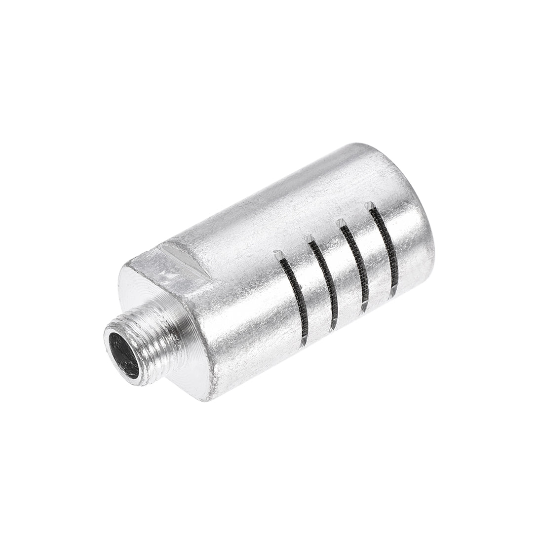 uxcell Uxcell Pneumatic Air Muffler G1/8 Male Thread Strainer Aluminum Alloy Breather Exhaust Muffler