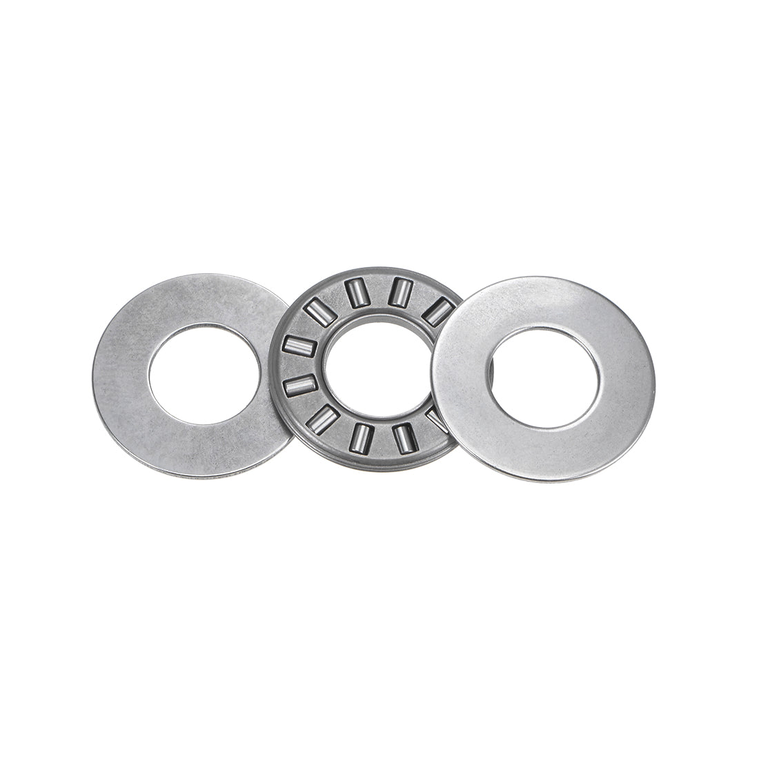 uxcell Uxcell Thrust Needle Roller Bearings with Washers 5/64" Thick Chrome Steel