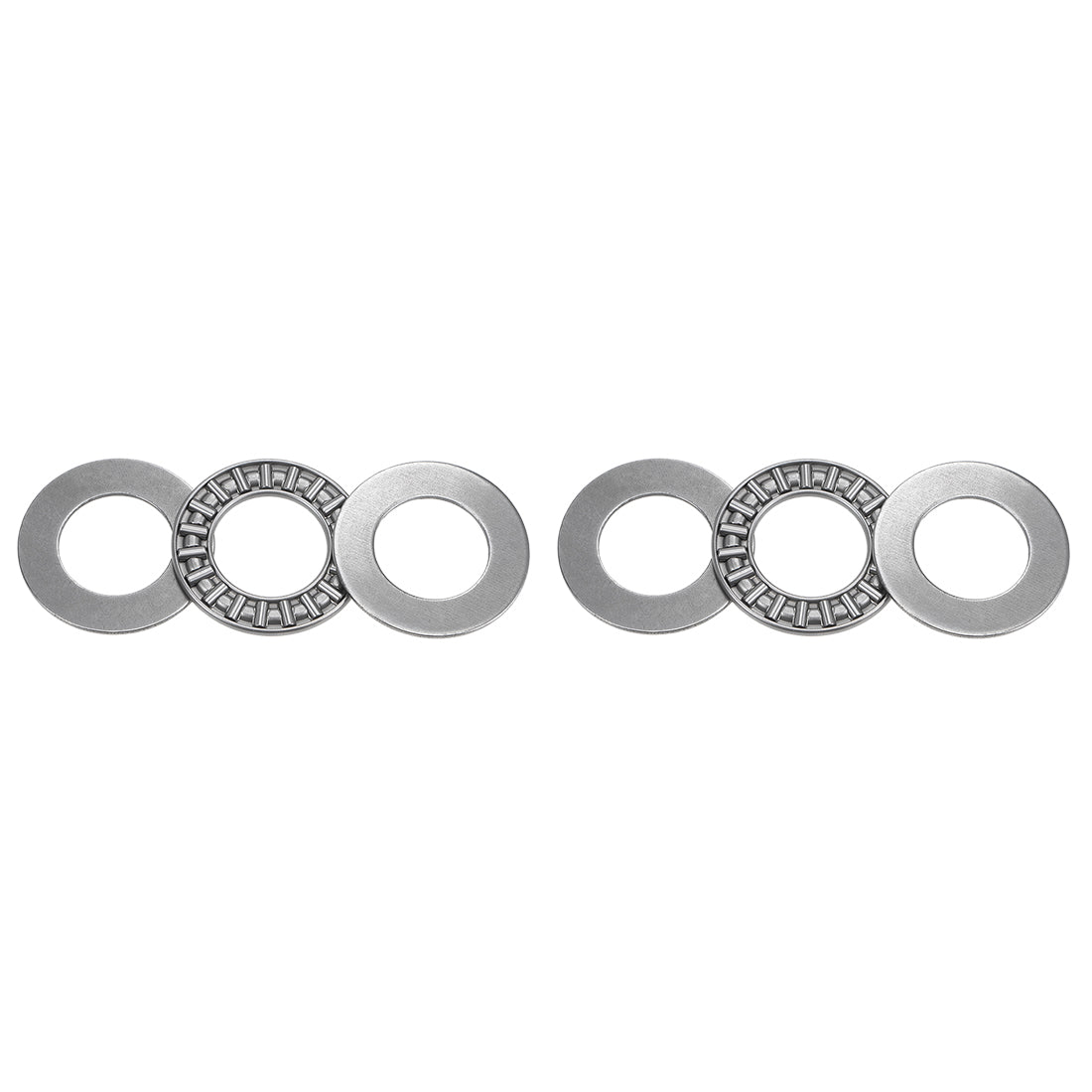 uxcell Uxcell Thrust Needle Roller Bearings with Washers Bearings Chrome Steel