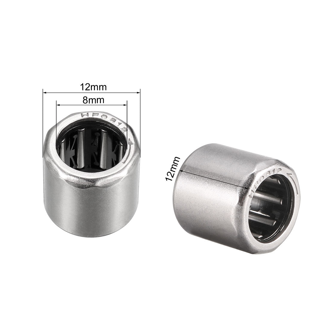 uxcell Uxcell Needle Roller Bearings, Chrome Steel Needles One Way Clutch Bearing Metric