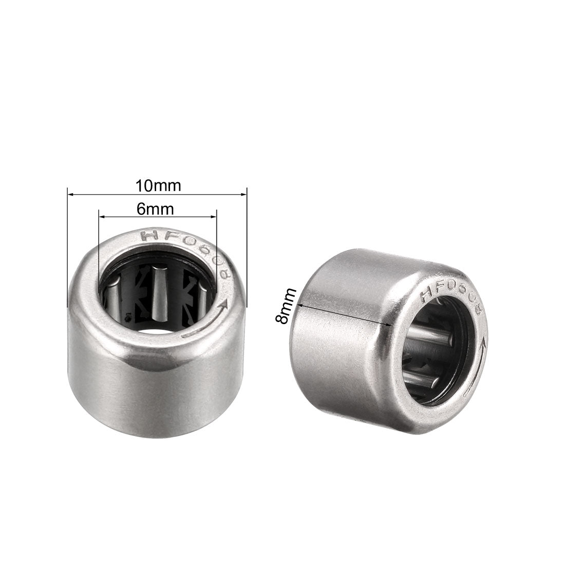 uxcell Uxcell Needle Roller Bearings, Chrome Steel Needles One Way Clutch Bearing Metric