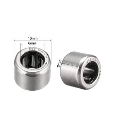 Harfington Uxcell Needle Roller Bearings, Chrome Steel Needles One Way Clutch Bearing Metric