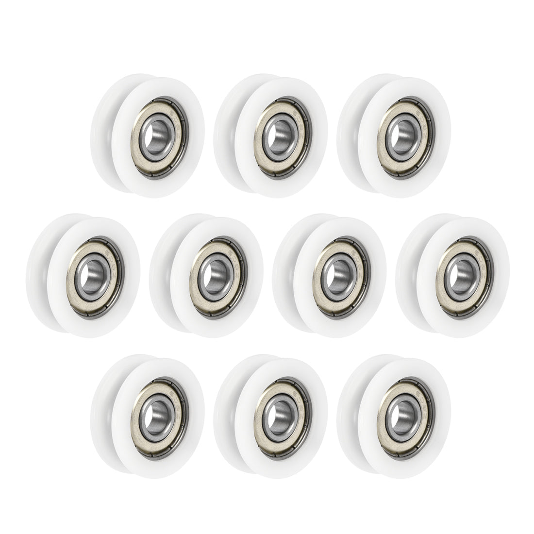 uxcell Uxcell U608ZZ 608 U Groove Bearings 8mmx30mmx10mm Double Shielded Ball Bearings 10 Pcs