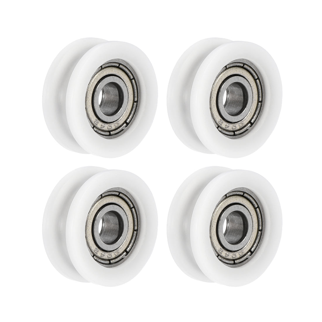 uxcell Uxcell U604ZZ 604 U Groove Bearings 4x15x6mm Shielded Chrome Steel Ball Bearings 4pcs