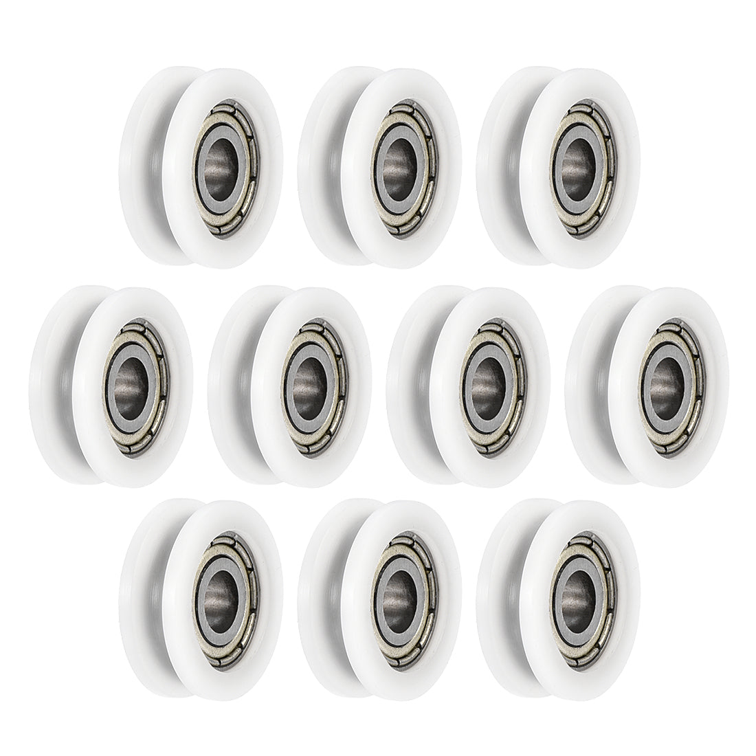 uxcell Uxcell U695ZZ 695 U Groove Bearings 5x17x6mm Shielded Chrome Steel Ball Bearings 10pcs