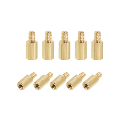 Harfington Uxcell M2 Male to Female Hex Brass Spacer Standoff 50pcs