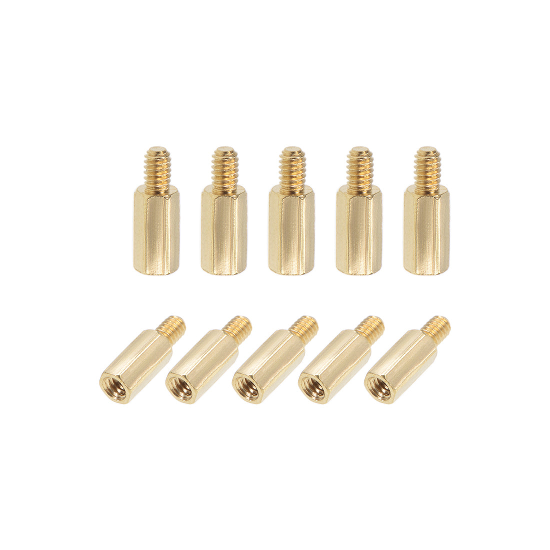 uxcell Uxcell M2 Male to Female Hex Brass Spacer Standoff 50pcs