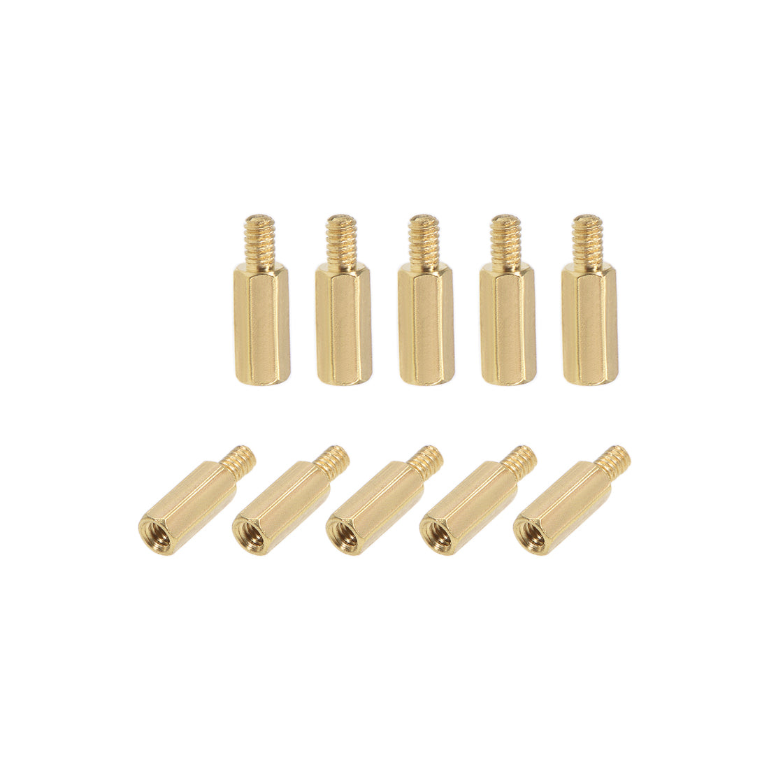 uxcell Uxcell M2 Male to Female Hex Brass Spacer Standoff 50pcs