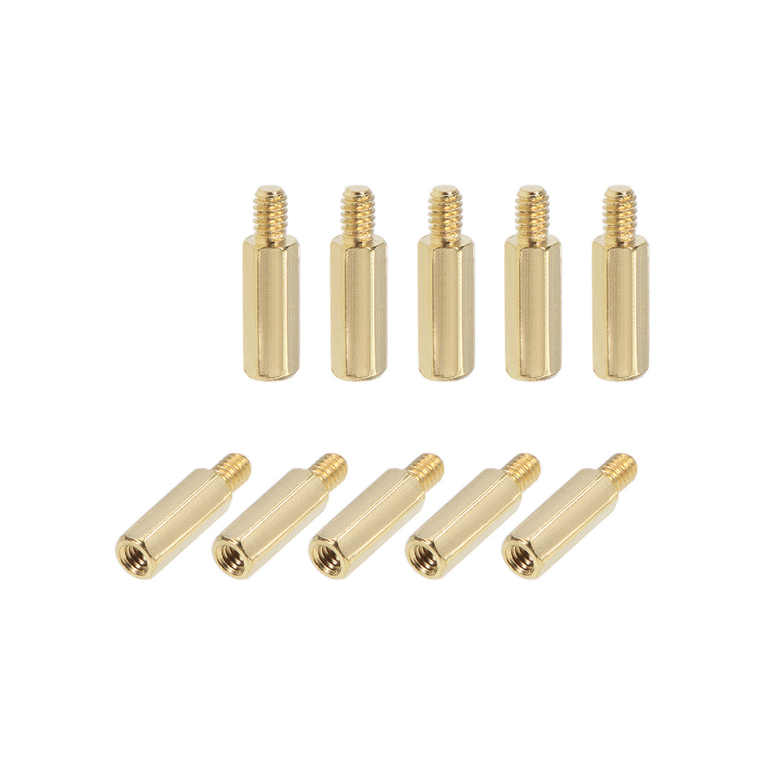 uxcell Uxcell M2 Male to Female Hex Brass Spacer Standoff 50pcs