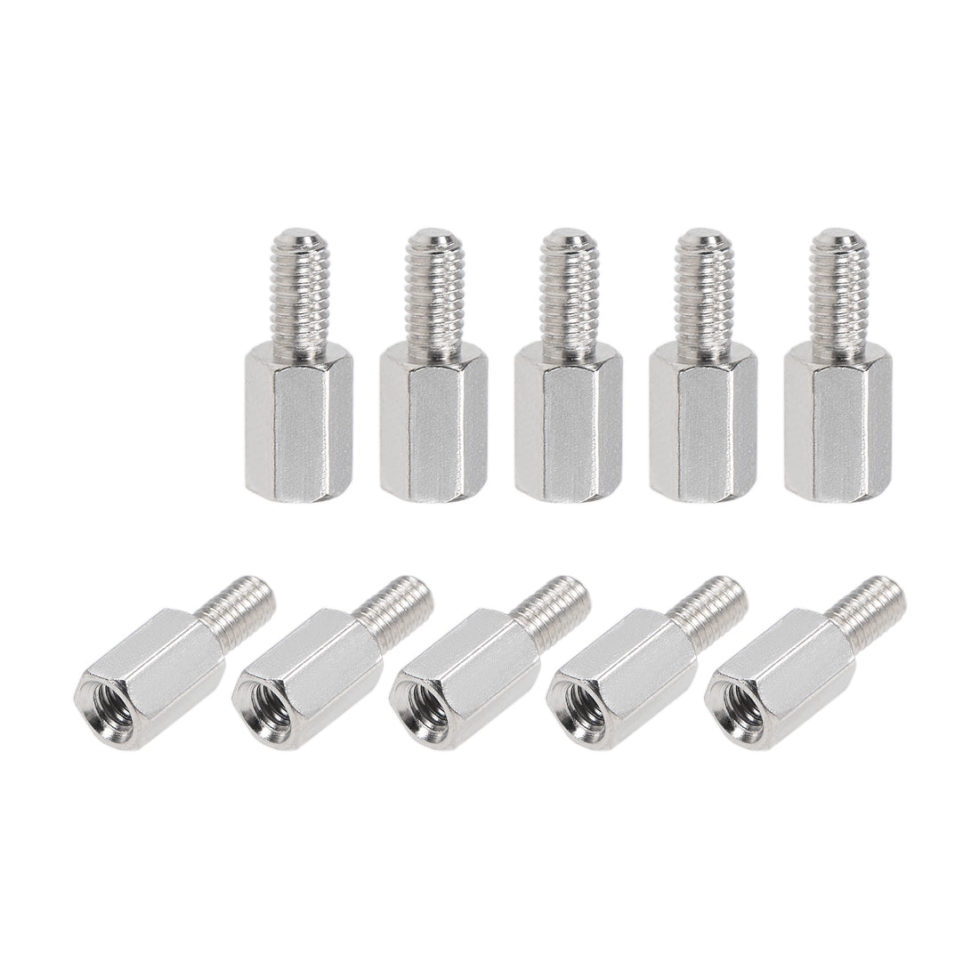 Uxcell M3 x 45 mm + 6 mm Male to Female Hex Nickel Plated Spacer
