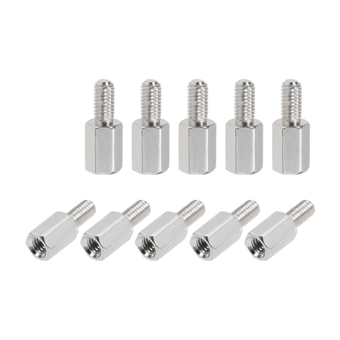 uxcell Uxcell M3 M4 Male to Female Hex Nickel Plated Spacer Standoff 50pcs