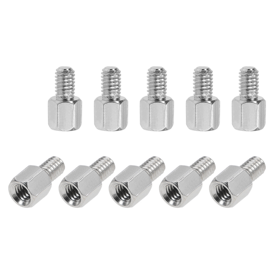 uxcell Uxcell M4 Male to Female Hex Nickel Plated Spacer Standoff 20pcs